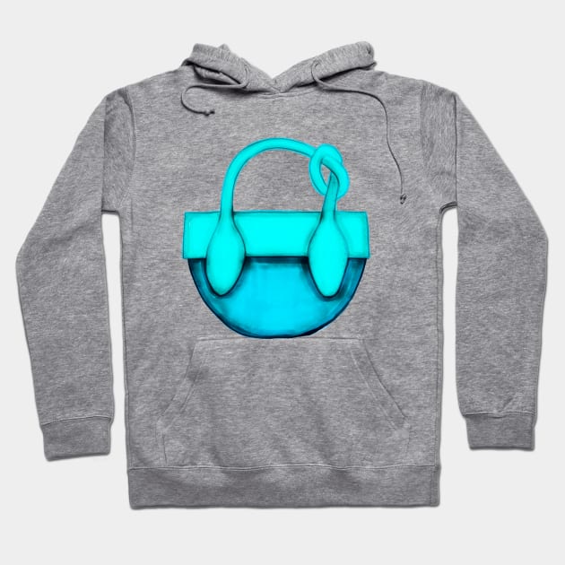 Aqua Blue Women's Bag Hoodie by Svetlana Pelin